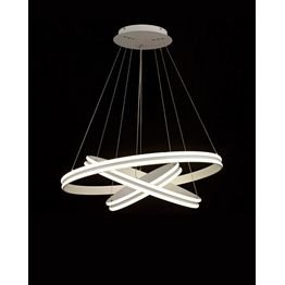 Ocean Pendant, 3 Light 50W,30W,20W LED, 4000K, 5470lm, Dimmable, Matt White,