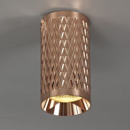 Sienna Rose Gold, 11cm Surface Mounted Ceiling Light, 1 x GU10