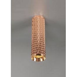 Sienna 20cm Surface Mounted Ceiling Light, 1 x GU10, Rose Gold