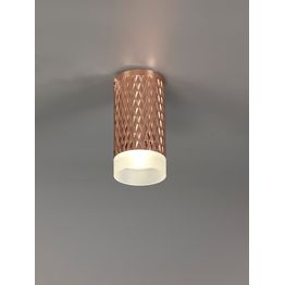 Sienna 1 Light 11cm Surface Mounted Ceiling GU10, Rose Gold/Acrylic Ring