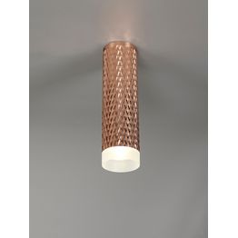 Sienna 1 Light 20cm Surface Mounted Ceiling GU10, Rose Gold/Acrylic Ring