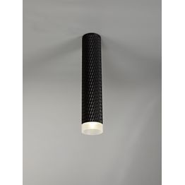 Sienna 1 Light 30cm Surface Mounted Ceiling GU10, Sand Black/Acrylic Ring