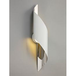 Kiara Wall Lamp Large, 1 x 8W LED, 3000K, 640lm, White/Polished Chrome,