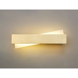 Carys Wall Lamp, 1 x 8W LED, 3000K, 640lm, Brushed Gold/Frosted White,