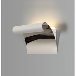Davina Wall Lamp, 1 x 12W LED, 3000K, 840lm, Sand White/Polished Chrome,