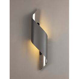 Kiara Wall Lamp Large, 1 x 8W LED, 3000K, 640lm, Anthracite/Polished Chrome,