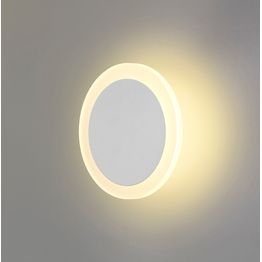 Melody Magnetic Base Wall Lamp, 12W LED 3000K 498lm, 15/19cm Round Centre, Sand White/Acrylic Frosted Diffuser