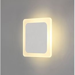 Melody Magnetic Base Wall Lamp, 12W LED 3000K 498lm, 15/19cm Square Centre, Sand White/Acrylic Frosted Diffuser