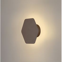 Melody Magnetic Base Wall Lamp, 12W LED 3000K 498lm, 15cm Horizontal Hexagonal, Coffee