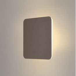 Melody Magnetic Base Wall Lamp, 12W LED 3000K 498lm, 20/19cm Square Centre, Coffee/Acrylic Frosted Diffuser