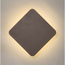Melody Magnetic Base Wall Lamp, 12W LED 3000K 498lm, 20/19cm Diamond Centre, Coffee/Acrylic Frosted Diffuser