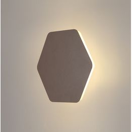 Melody Magnetic Base Wall Lamp, 12W LED 3000K 498lm, 20/19cm Horizontal Hexagonal Centre, Coffee/Acrylic Frosted Diffuser