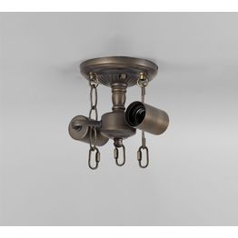 Marina Semi Ceiling Kit, 2 x E27, Aged Antique Brass