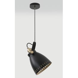 Beah Large Pendant, 1 x E27, Matt Black/Antique Brass/Khaki