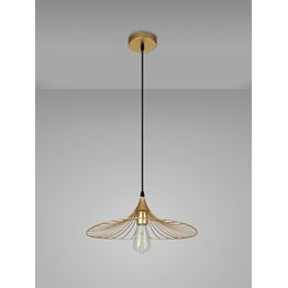 Brenda Shallow Pendant, 1 x E27, Painted Gold