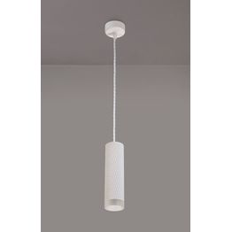 Sienna 1 Light 20cm Pendant Light GU10, Sand White/Acrylic Ring