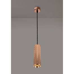 Sienna 1 Light 20cm Pendant Light GU10, Rose Gold