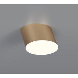 Petra Spotlight 10.5cm Round 1 x 10W LED, 3000K, 700lm, Satin Gold,