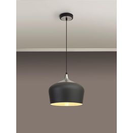 Lilly 32cm Pendant, 1 x E27, Anthracite/Satin Nickel