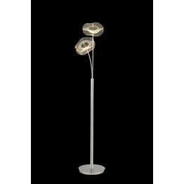 Scarlett Floor Lamp, 2 x 6W LED, 4000K, 920lm, Polished Chrome, 3yrs Warranty