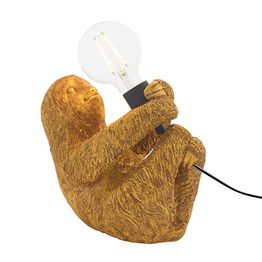 Sonny Sloth Lamp Vintage gold paint &amp; matt black