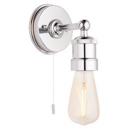 Ecton Bathroom Wall Light Chrome plate