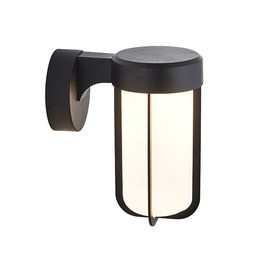 Forton Outdoor Wall Light Matt black finish &amp; frosted glass