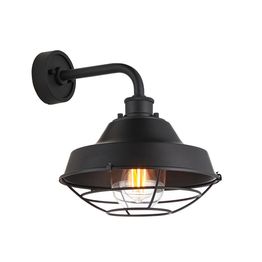 Glapwell Outdoor Wall light Textured &amp; matt black with clear glass