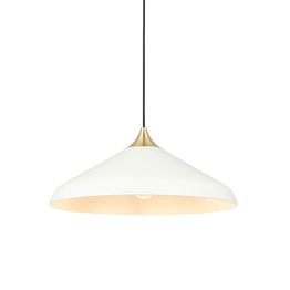 Kendal Single Pendant Warm white &amp; brushed brass plate