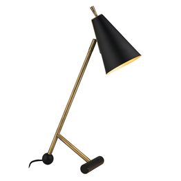 Lythe Task Table Lamp Matt antique brass plate &amp; matt black