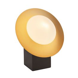 Manston Table Lamp Gold &amp; dark bronze finish with opal glass