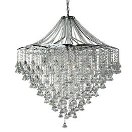 Dorchester 7Lt Pendant - Chrome &amp; Crystal