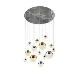Planets 14Lt Multi-Drop - Copper, Chrome &amp; Satin Brass