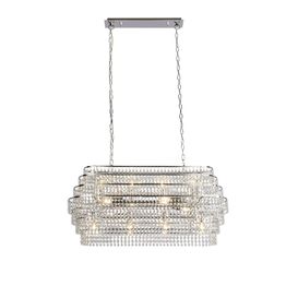 Rene 12Lt Ceiling Pendant - Chrome &amp; Crystal
