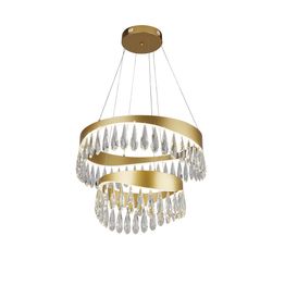 Jewel 2 Tier Pendant - Gold &amp; Crystal