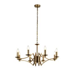 Ascot 8Lt Pendant - Antique Brass Metal