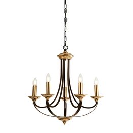Belfry 5Lt Pendant - Dark Bronze &amp; Brown Metal