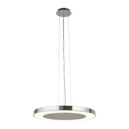 Lexi Pendant - Chrome Metal &amp; Crushed Ice Effect Glass