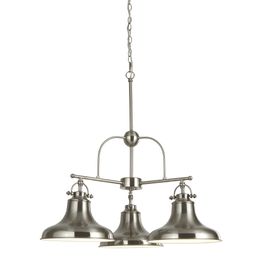 Dallas 3Lt Pendant - Satin Silver