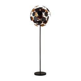 Discus 4Lt Floor Lamp - Black Metal, Black &amp; Gold PC Discs