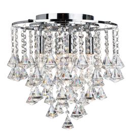 Dorchester 5Lt Flush - Chrome Metal &amp; Clear Crystal