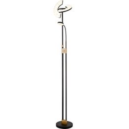 Gio Floor Lamp - Black &amp; Satin Brass Metal