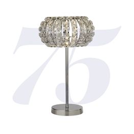 Marylin Table Lamp - Chrome, Crystal Glass &amp; Sand Diffuser