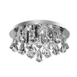 Hanna 4Lt Flush - Chrome Metal &amp; Clear Crystal