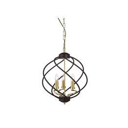 Flow 3Lt Pendant - Black Metal &amp; Bronze