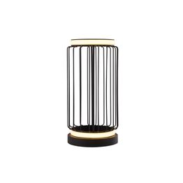 Circolo Cage Table Lamp - Black Metal &amp; White Silicon