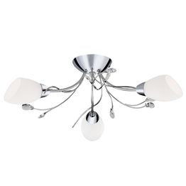 Gardenia 3Lt Flush - Polished Chrome &amp; Glass