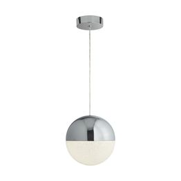 Marbles LED Pendant - Chrome, Crushed Ice Shade