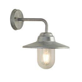 Toronto Outdoor Wall Light - Galvanised Metal &amp; Clear Glass