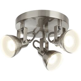 Focus 3Lt Round Spotlight - Satin Silver Metal